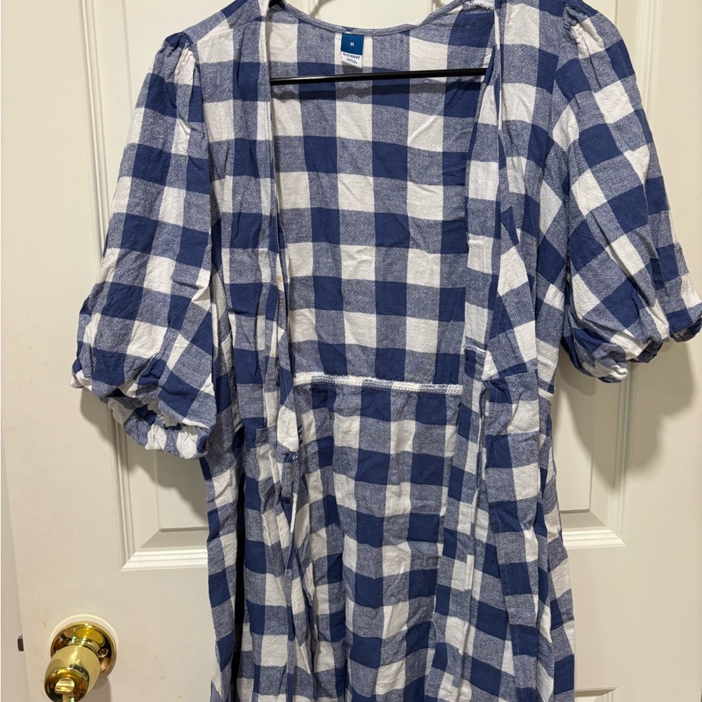 Old Navy Blue and White Casual Dress with Relaxed Fit